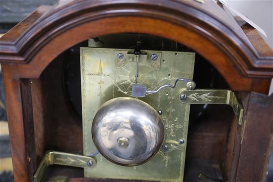 James Warren Jnr of Canterbury. A George III mahogany bracket clock, W. 12.5in. D. 7in. H.16in.
